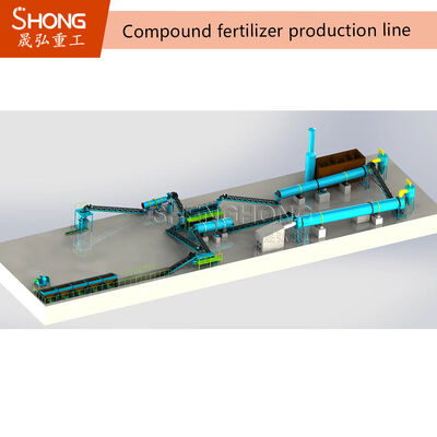 एनपीके उर्वरक 3-8 मिमी ग्रेन्युल के लिए रोटरी ड्रम ग्रेन्युलेटर 380V
