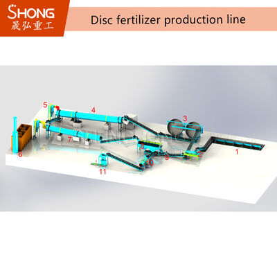 380V जैविक उर्वरक उत्पादन लाइन बायोमास खाद अपशिष्ट