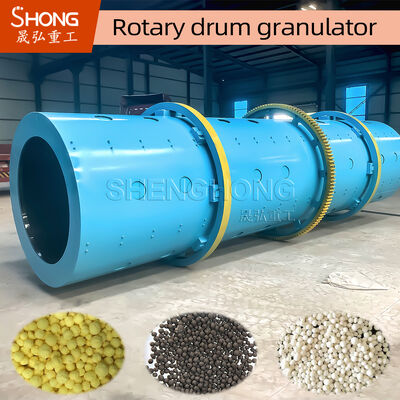 स्टेनलेस स्टील रोटरी ड्रम ग्रैन्युलेटर 8t/h क्षमता 11.5r/min ऑर्गेनिक यौगिक उर्वरक के लिए गति