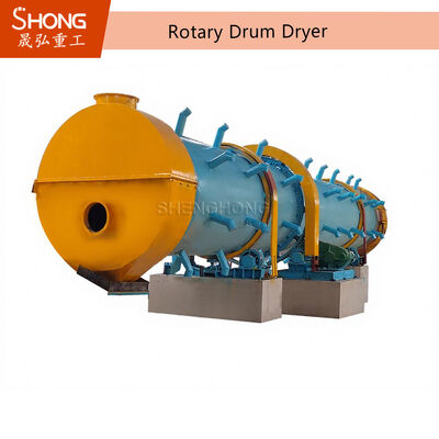 कार्बन स्टील में कुशल ड्रम सुखाने के उपकरण के लिए 1-50 T/H क्षमता और 2-5 डिग्री झुकाव के साथ रोटरी ड्रायर मशीन